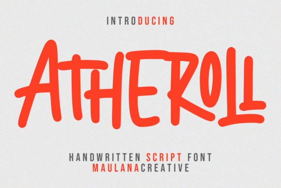 Atheroll: A Stylish Handwritten Font