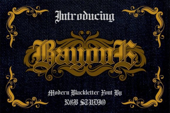 Bayone: A Bold Blackletter Font