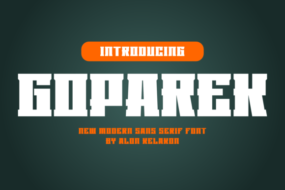 Goparek: Bold Display Font