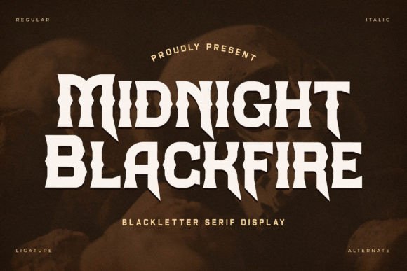 Midnight Blackfire Font for Web Design