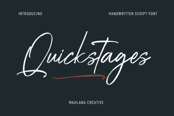 Quickstages: A Creative Script Font