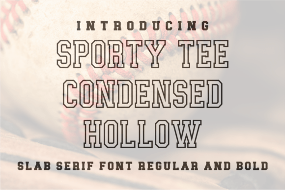Sporty Tee Condensed Hollow Font